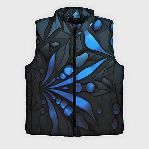 Мужской жилет Black blue elements / 3D-Черный – фото 1