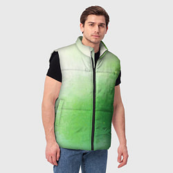 Мужской жилет Зелёные пиксели, цвет: 3D-черный — фото 2