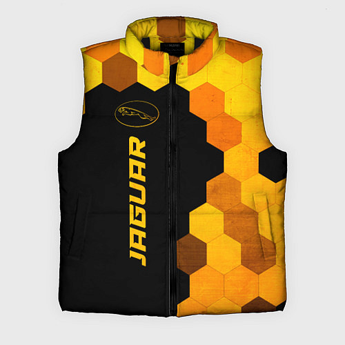 Мужской жилет Jaguar - gold gradient: по-вертикали / 3D-Черный – фото 1
