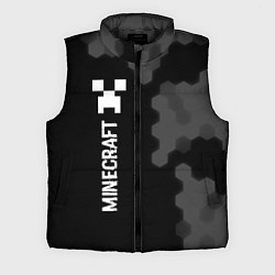 Мужской жилет Minecraft glitch на темном фоне: по-вертикали, цвет: 3D-черный