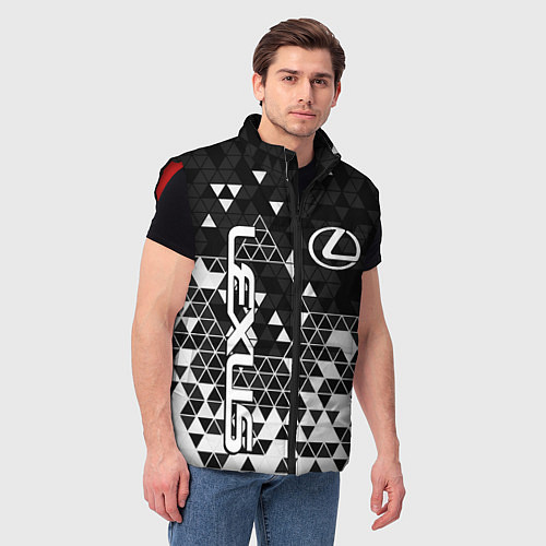 Мужской жилет Лексус - распад / 3D-Красный – фото 3