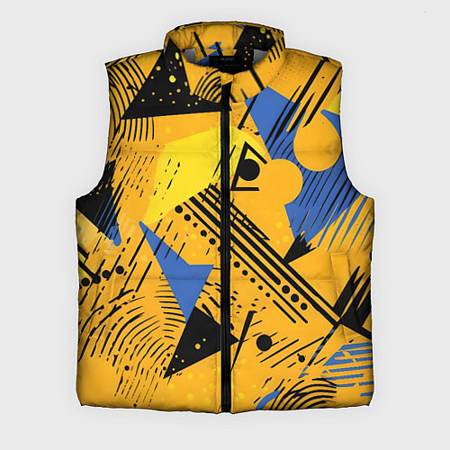 Мужской жилет Абстракция паттерн / 3D-Светло-серый – фото 1