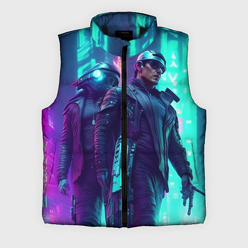 Мужской жилет Киберлюди / 3D-Черный – фото 1