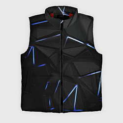 Мужской жилет Black texture neon line, цвет: 3D-красный