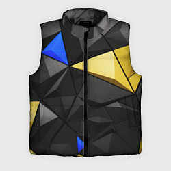Мужской жилет Black yellow elements, цвет: 3D-черный