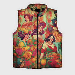 Мужской жилет Винтажные ретро леди и цветы