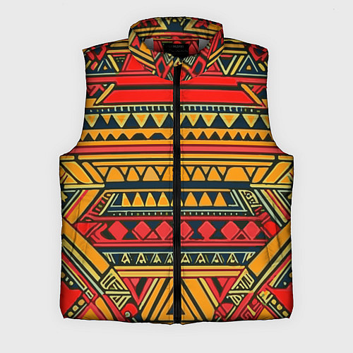 Мужской жилет Этнический африканский узор / 3D-Светло-серый – фото 1