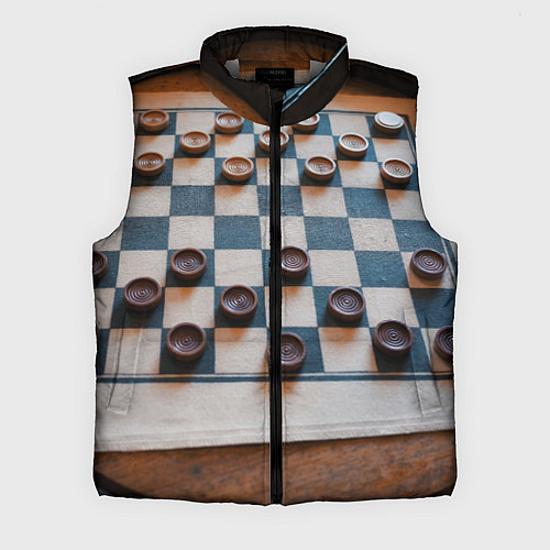 Мужской жилет Шашки / 3D-Светло-серый – фото 1