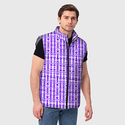 Мужской жилет Сине-белый батик, цвет: 3D-светло-серый — фото 2