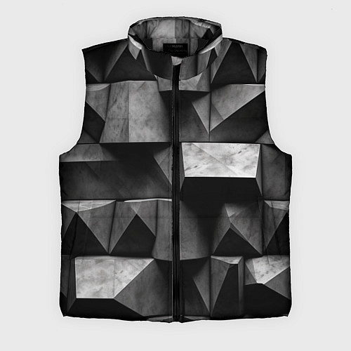 Мужской жилет Обман зрения и каменные плиты / 3D-Черный – фото 1
