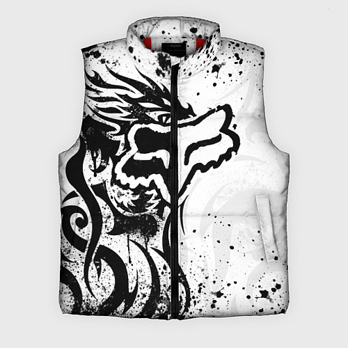 Мужской жилет Fox motocross - белый дракон / 3D-Красный – фото 1
