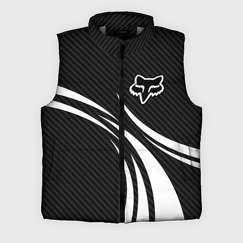 Мужской жилет Fox carbon line - white / 3D-Светло-серый – фото 1