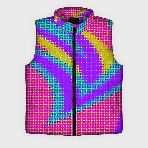Мужской жилет Круглые пиксели / 3D-Светло-серый – фото 1