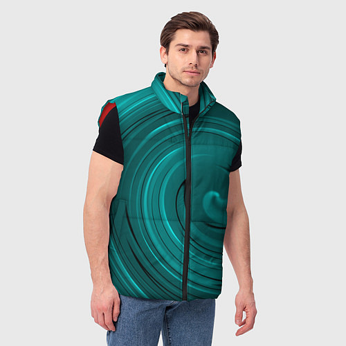 Мужской жилет Малахитовый вихрь / 3D-Красный – фото 3