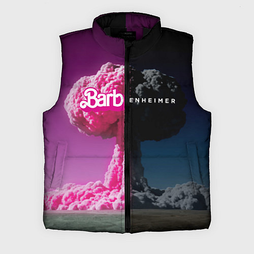 Мужской жилет Barbenheimer - meme - nuclear explosion / 3D-Черный – фото 1