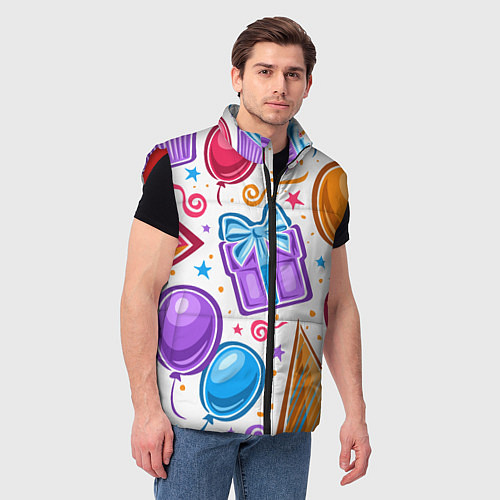 Мужской жилет Вечеринка / 3D-Красный – фото 3