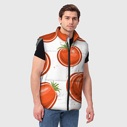 Мужской жилет Помидорчики, цвет: 3D-светло-серый — фото 2