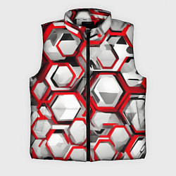 Мужской жилет Кибер Hexagon Красный