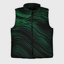 Мужской жилет Dark green texture, цвет: 3D-черный