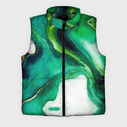 Мужской жилет Жидкий изумруд в стиле арт, цвет: 3D-светло-серый
