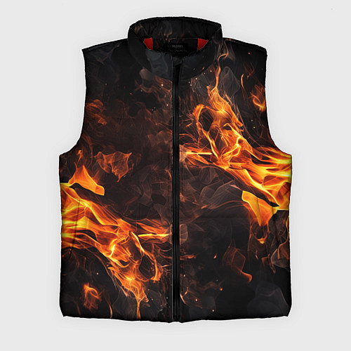 Мужской жилет Огонь и дым / 3D-Красный – фото 1