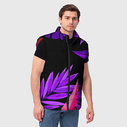Мужской жилет Floral composition - neon, цвет: 3D-красный — фото 2