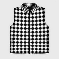 Мужской жилет Шахматный чёрно-белый, цвет: 3D-светло-серый