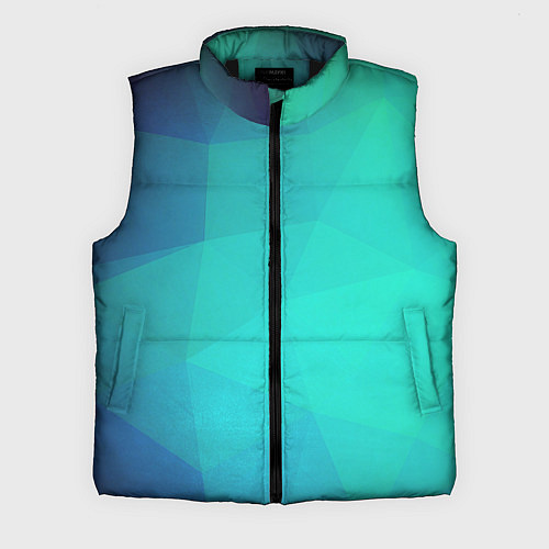 Мужской жилет Голубые грани / 3D-Черный – фото 1