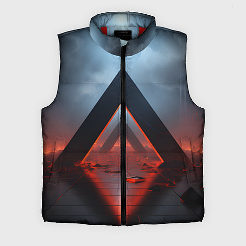 Мужской жилет Дорога абстракций / 3D-Красный – фото 1