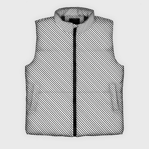Мужской жилет Чёрные полосы на белом / 3D-Черный – фото 1