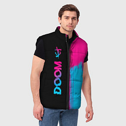 Мужской жилет Doom - neon gradient: по-вертикали, цвет: 3D-черный — фото 2