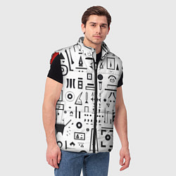 Мужской жилет Геометрическая фантазия, цвет: 3D-красный — фото 2