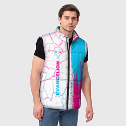 Мужской жилет Evangelion neon gradient style: по-вертикали, цвет: 3D-черный — фото 2