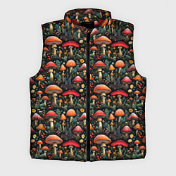 Мужской жилет Сказочные грибы мухоморы паттерн