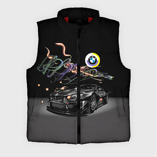 Мужской жилет Бэха в ночном неоновом городе / 3D-Красный – фото 1