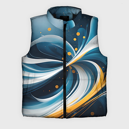 Мужской жилет Закрученная абстракция от нейросети / 3D-Черный – фото 1