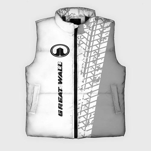 Мужской жилет Great Wall speed на светлом фоне со следами шин: п / 3D-Черный – фото 1