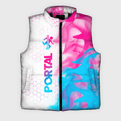 Мужской жилет Portal neon gradient style: по-вертикали