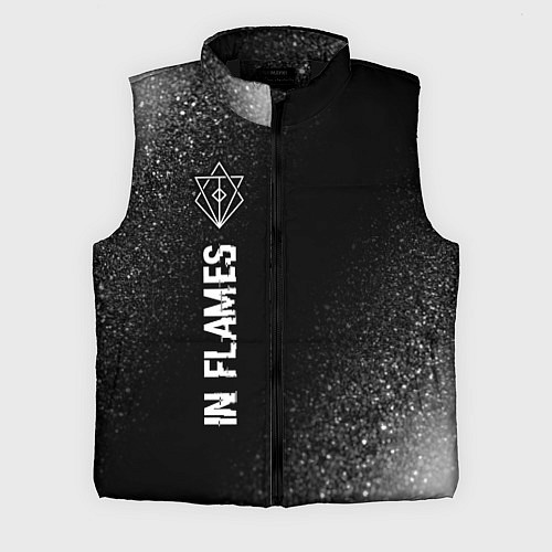 Мужской жилет In Flames glitch на темном фоне: по-вертикали / 3D-Черный – фото 1