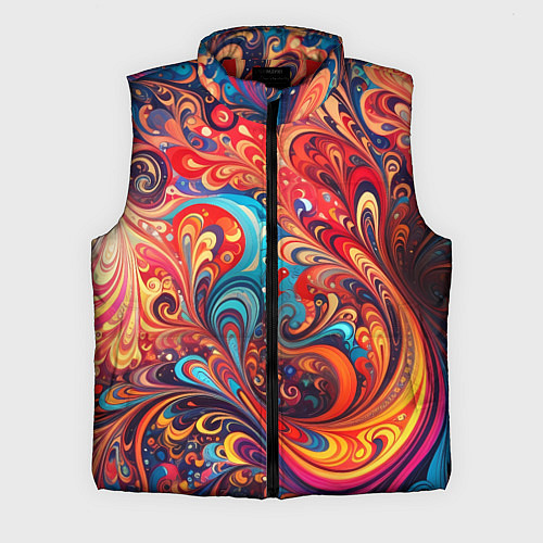 Мужской жилет Новая гжель / 3D-Красный – фото 1