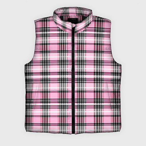 Мужской жилет Розовая клетка / 3D-Черный – фото 1