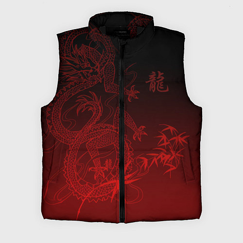 Мужской жилет Дракон в градиенте / 3D-Черный – фото 1