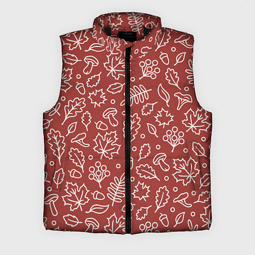 Мужской жилет Осень - бордовый 2 / 3D-Черный – фото 1