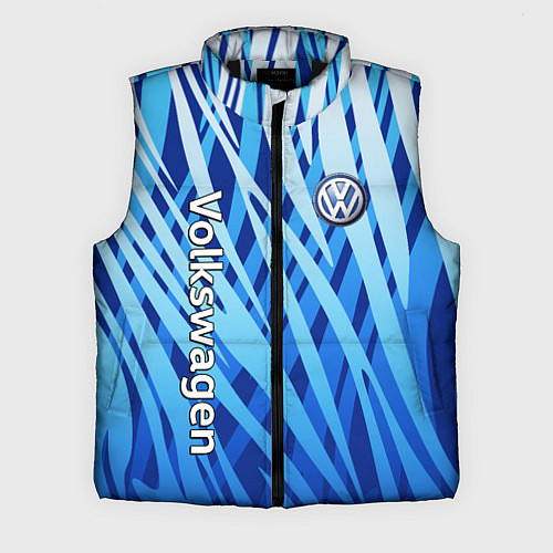Мужской жилет Volkswagen - синий камуфляж / 3D-Черный – фото 1