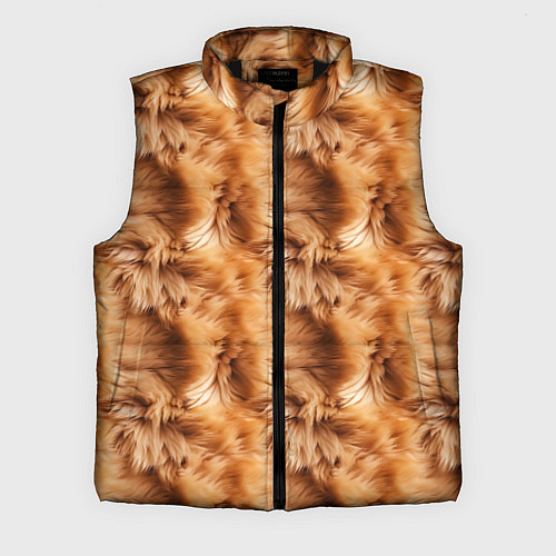 Мужской жилет Меховой паттерн / 3D-Черный – фото 1