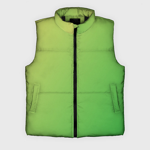 Мужской жилет Градиент - зеленый лайм / 3D-Черный – фото 1