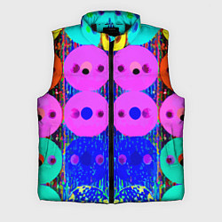 Мужской жилет Паттерн из дисков - неон - нейросеть