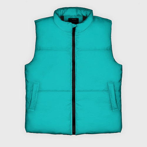 Мужской жилет Цвет морской волны однотонный / 3D-Черный – фото 1