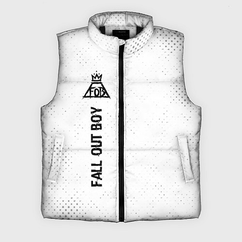 Мужской жилет Fall Out Boy glitch на светлом фоне: по-вертикали / 3D-Черный – фото 1