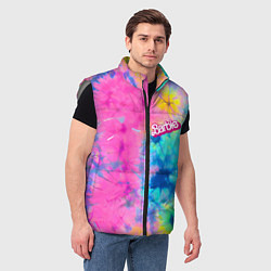 Мужской жилет Barbie - floral pattern - tie-dye, цвет: 3D-светло-серый — фото 2
